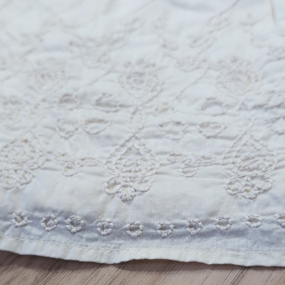 Merona Butter Colored Embroidered Knee-Length A-Line Skirt - Picture 2 of 5